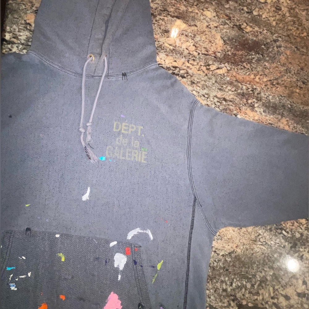 Gallery Dept. “Dept. de la Galerie” paint splatter hooded sweatshirt